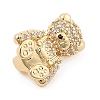 Brass Micro Pave Cubic Zirconia Slide Charms ZIRC-I068-13G-A-2