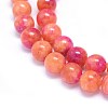 Natural Dyed Jade Beads Strands G-F601-A08-3