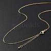 Brass Box Chain Necklaces for Women NJEW-D302-41G-3