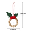 Wood Beads Christmas Wreath Pendant Decorations PW-WGB4F91-01-1