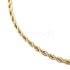 Ion Plating(IP) 304 Stainless Steel Rope Chain Necklace for Men Women NJEW-M200-04G-2