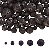 5 Style Natural Lava Rock Round Beads Strands G-CJ0001-52-4