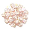 UV Plating Rainbow Iridescent Acrylic Enamel Beads OACR-G012-10A-3