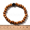 Wood Beaded Stretch Bracelets BJEW-JB01941-6