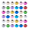 100Pcs UV Plating Opaque Acrylic European Beads PACR-TA0001-32C-2