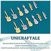 Unicraftale 12Pcs 6 Style 304 Stainless Steel Pendants & Cabochons for Enamel STAS-UN0036-84-4