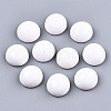 Spray Painted White Wood Cabochons X1-WOOD-TAC0001-23A-1