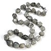 Natural Labradorite Nuggets Beaded Necklaces for Women Men NJEW-K388-01E-01Z-1