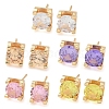 Rack Plating Brass Cubic Zirconia Stud Earrings EJEW-M090-08G-1