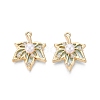 Alloy with ABS Imitation Pearl & Crystal Rhinestone & Acrylic Pendants PALLOY-Q466-04G-03-1