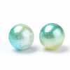 Rainbow Acrylic Imitation Pearl Beads OACR-R065-5mm-03-2