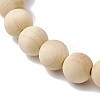 8Pcs Wood Beads Stretch Bracelets for Couple BJEW-JB11305-6