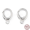 Anti-Tarnish Rhodium Plated 925 Sterling Silver Spring Gate Rings STER-K173-14P-4