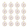 Golden Plated Alloy Charms LS-ENAM-S118-01P-2