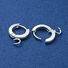 201 Stainless Steel Huggie Hoop Earrings Findings STAS-A167-01E-S-2