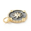 Brass Micro Pave Cubic Zirconia Pendants ZIRC-P200-14-4