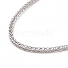 Anti-Tarnish Rhodium Plated 925 Sterling Silver Wheat Chains Necklace for Women STER-I021-03A-P-3