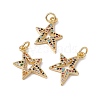 Brass Micro Pave Colorful Cubic Zirconia Pendants KK-G439-22G-3