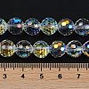 Transparent Electroplate Glass Beads Strands EGLA-N002-31-H01-4