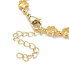 Star Brass Pave Cubic Zirconia Link Chain Bracelets for Women BJEW-P385-03G-07-3