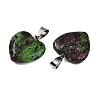 Heart Natural Zoisite Pendants G-Q438-03-01-2