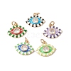 Eco-Friendly Rack Plating Brass Micro Pave Cubic Zirconia Pendants KK-F835-09-G-1