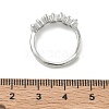 Adjustable Brass Micro Pave Cubic Zirconia Finger Rings RJEW-C163-26B-P-5