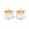 Brass Clear Cubic Zirconia Beads KK-B186-21C-G-1