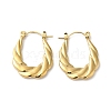 Rack Plating 304 Stainless Hoop Earrings EJEW-Z026-39G-1