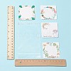 40Pcs 4 Styles Square Floral Paper Hair Clip Display Cards DIY-FS0004-22-2