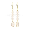 Rose Quartz Dangle Earring for Women EJEW-JE05928-02-1