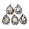 Baroque Natural Freshwater Shell Polymer Clay Rhinestone Big Pendants BSHE-P033-15A-1