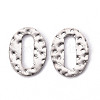 Non-Tarnish Hammered 201 Stainless Steel Linking Rings STAS-T052-17P-1