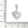 Brass Micro Pave Clear Cubic Zirconia Pendants KK-R213-16G-02-3