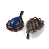 Dyed Natural Lapis Lazuli Teardrop Pendants G-K363-01R-04-2