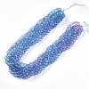 Baking Paint Transparent Glass Beads Strands DGLA-A035-T8mm-A06-2