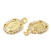 Rack Plating Brass Micro Pave Cubic Zirconia Pendants KK-M252-04G-2