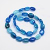 Oval Natural Agate Bead Strands G-L419-75-2