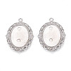 Non-Tarnish 304 Stainless Steel Pendant Cabochon Settings X-STAS-N114-02P-1