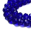 Handmade Imitate Austrian Crystal Faceted Rondelle Glass Beads X-G02YI0C4-2