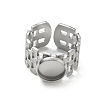304 Stainless Steel Cuff Ring Components SA-CBA37BC-17B-P-2