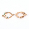 Brass Enamel Links LS-KK-WH0036-04-1
