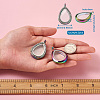 2Pcs 2 Style Alloy Magnetic Locket Pendants PALLOY-TA0002-35M-8