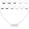 12Pcs 12 Styles Natural Mixed Stone Chip Pendant Necklace Sets NJEW-JN05097-1