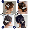 AHADERMAKER 14Pcs 4 Style Wedding Bridal Alloy Rhinestone Hair Bobby Pins DIY-GA0003-90-6