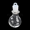 Clear Glass Wishing Bottle Pendants GLAA-A010-01B-1