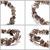 Smoky Quartz Chips Stretch Bracelets BJEW-JB01308-05-3