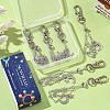 6Pcs 3 Styles Moon Alloy Swivel Lobster Claw Clasps & Brass Cable Chains AJEW-SC0003-98P-7