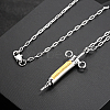 Stylish Stainless Steel Syringe Shaped Pendant Necklaces for Women's Daily Wear PP8422-2