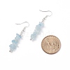 Natural Aquamarine Chips Beaded Jewelry Set SJEW-JS01232-07-8